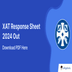 XAT Response Sheet 2024 Out @xatonline.in, Download PDF Here